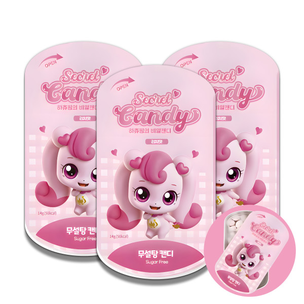 [오늘출발]에스에이엠지엔터테인먼트 캐치 티니핑 하츄핑의 비밀캔디 14g 3개 / 리치맛 무설탕 약국 캔디 여자 아이 어린이 어린이집 간식 선물