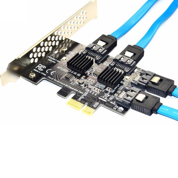 [오늘출발] IPFS 하드 드라이브용  카드 어댑터 PCI-E to SATA 3.0 라이저 4 포트