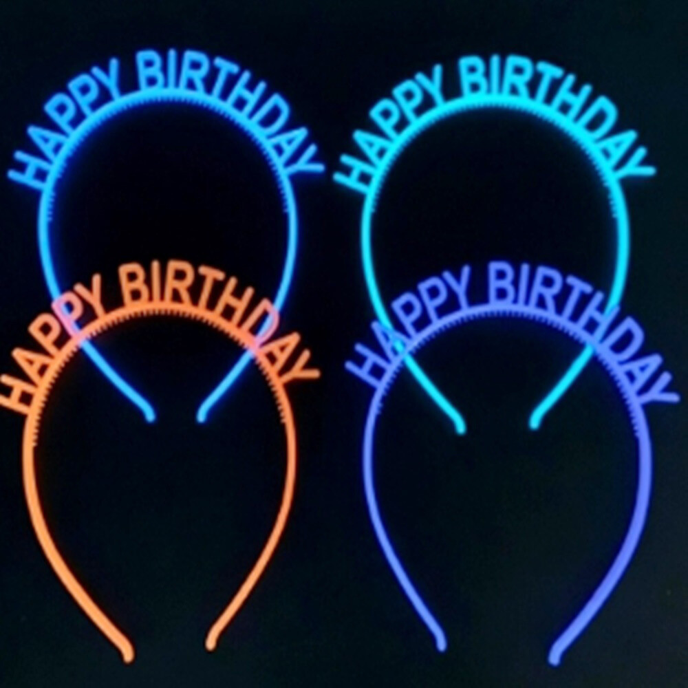 세모소 생일주인머리쓰기 사진기념헤어띠 해피버스데이문구 밤에빛나는거 랜덤플라스틱