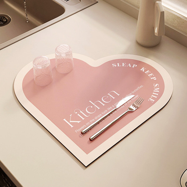 1+1 하트 키친 싱크대 규조토 매트  무료배송