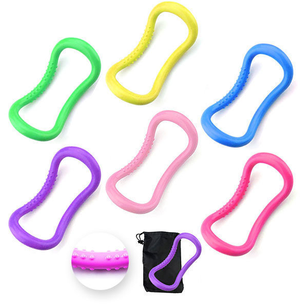 [오늘출발] (파우치포함) 지압형 요가링 돌기형 마사지 하드형 종아리링 요가 필라테스 링 소도구 지압형 파우치포함