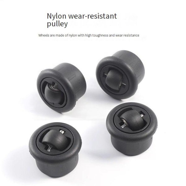 범용 슬롯 푸시 풀 테이블 가구 하단 무소음 방향 히든 휠 360 자유 회전 4 개