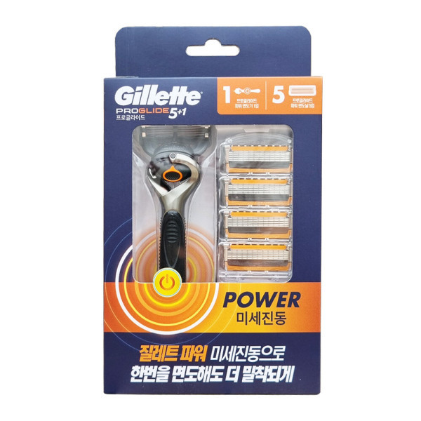 [프록터 앤드 갬블][오늘출발] 질레트 질레트 프로글라이드  파워 면도기 1입+파워 면도날 5입 기획상품 무료배송