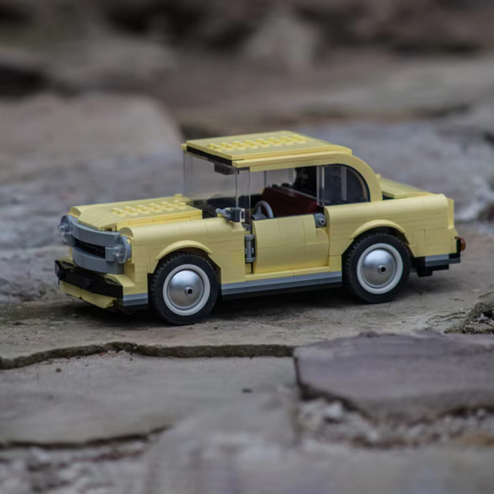 호환블록 엑스퍼트 빈티지 쿠페 자동차 조립 브릭 모델 749 피아트 10271 모드 블록 장난감 500 피스