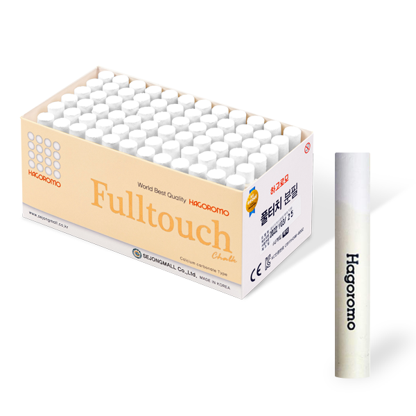 하고로모 백색 탄산 분필 72입 대용량 풀터치 명품 칼슘 화이트 선명한분필