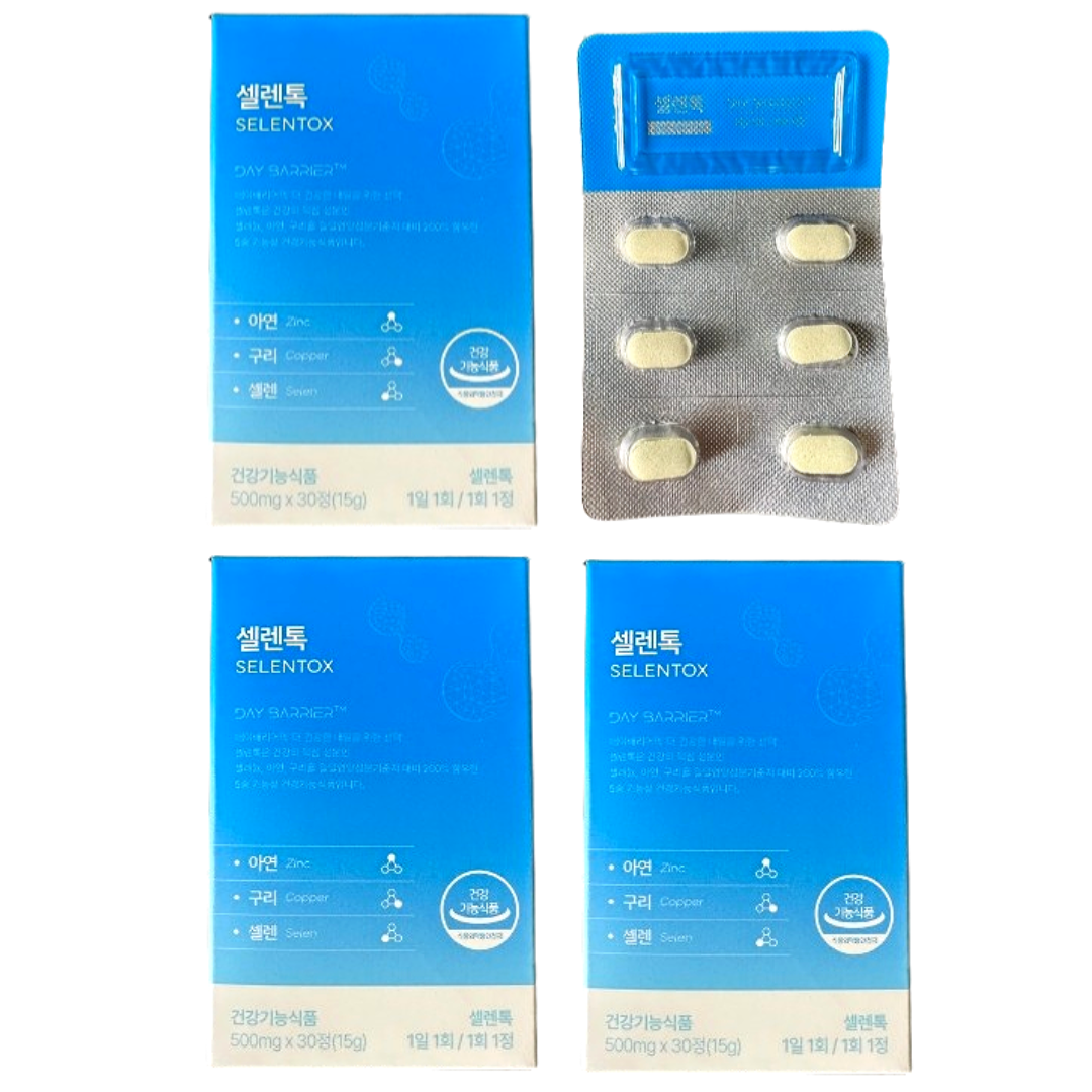 데이베리어 셀렌톡 셀레늄 아연 500mg 90정 90일분