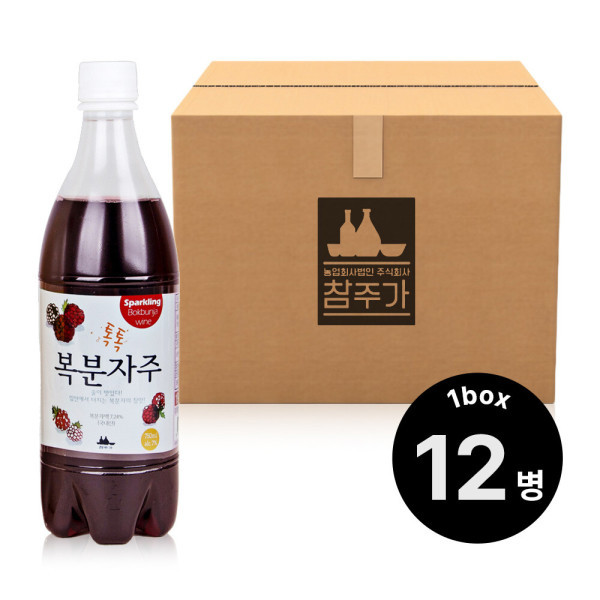 [오늘출발] 참주가 참주가 톡톡복분자주 7도 750ml 12본입