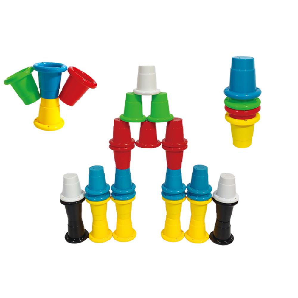 탁탁붙는 자석 컵쌓기 협동놀이세트 유아교구 키즈카페 어린이집