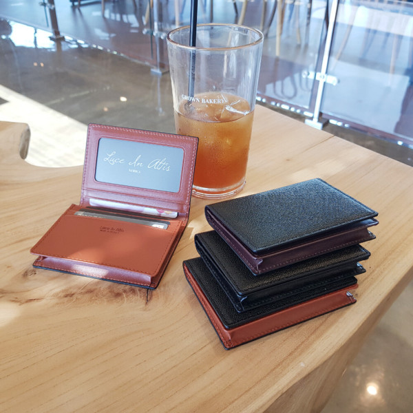 [오늘출발] 이니셜 무료각인 소가죽 카드 명함지갑 여자 남자 수제 명함케이스 커플지갑 기념일 생일 선물추천