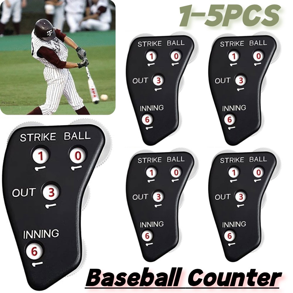 [오늘출발] 야구공 4 륜 야구 카운터 미끄럼 방지 심판 클리커 스코어키퍼 기록 아웃 및 이닝