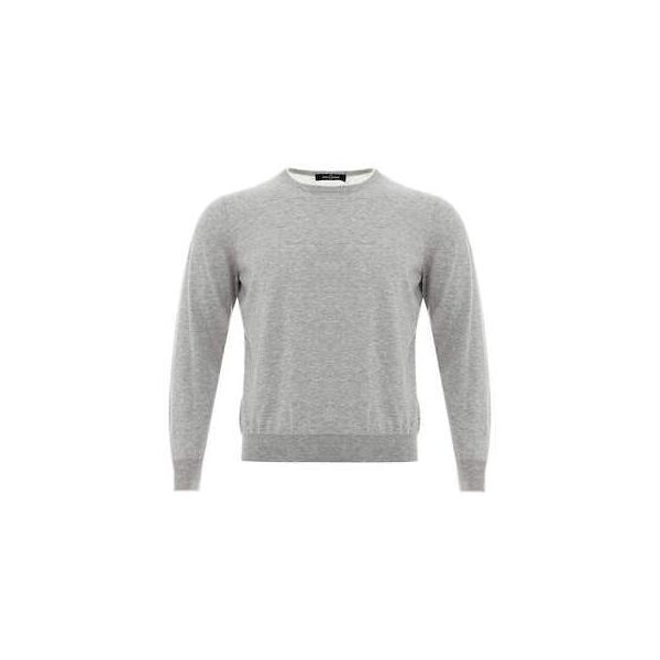 Gran Sasso Elegant Gray Silk-Cotton Sweater