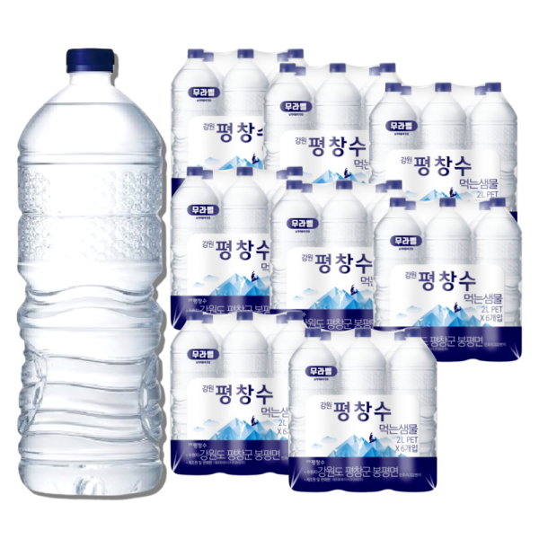 강원평창수 강원평창수 무라벨생수 2리터 48병 깨끗한물