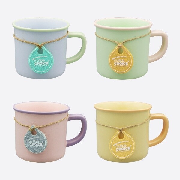 (한국도자기 공식 온라인스토어) 탑초이스 파스텔 투톤 머그 컵 1p 파스텔 블루 1개