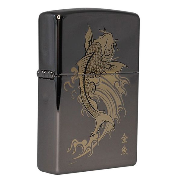 지포  라이터 황금 물고기 GOLD FISH BK +심지+돌+오일133ML 34733947