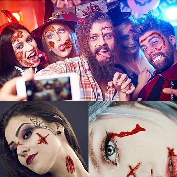 할로윈 타투(10장-1세트) 랜덤발송 문신 타투 헤나 좀비 상처타투 분장 무료배송