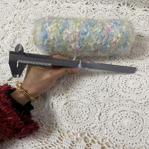 [오늘출발] TPRPYN-시니빈 원사 250g 폴리에스터 깃털 도트 니트 플러시 매듭 코셰 뜨개질 가방 DIY 라인 멋진 스