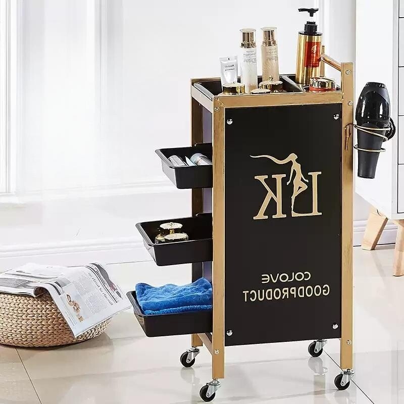 레트로 미용 자동차 헤어 살롱 트롤리 바 자동차 특별 무료 배송 이발소 뜨거운 염색 도구 자동차 뷰티 트