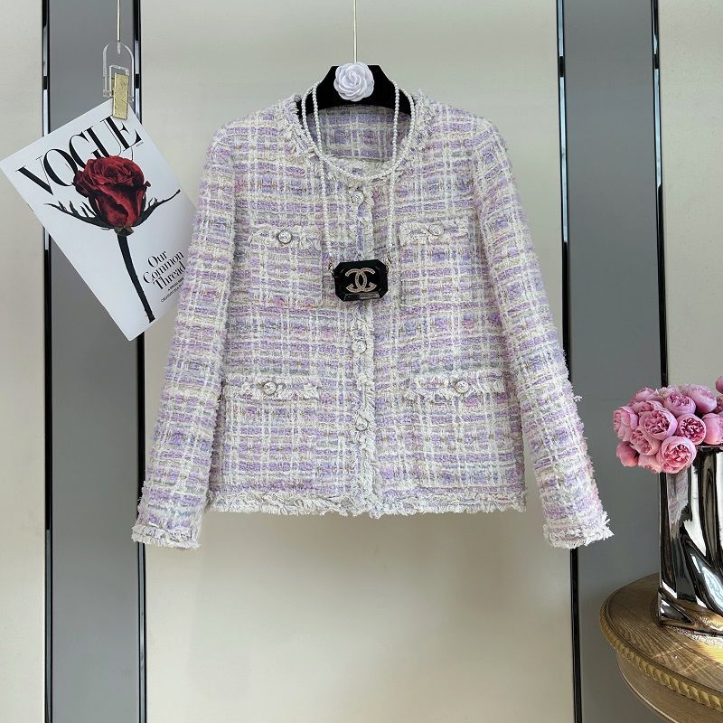 다운자켓 고급 홍콩 수입의류 여성 겨울 명품스타일 따뜻한 오리털 다운 트위드재킷