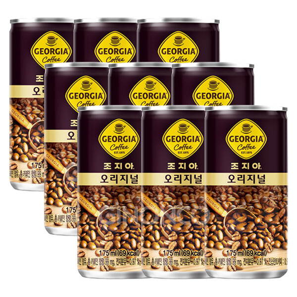 [오늘출발] 조지아 코카콜라 조지아 오리지널 175ml 9개 수능 드링크 음료 학교 탕비실 커피 직장인 캔