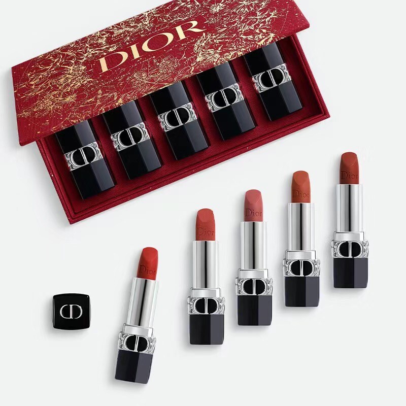 [오늘출발] [해외] Dior 5x 1.5g 디올 루즈 DIOR 립스틱 세트 설 홀리데이 판 선물 156353