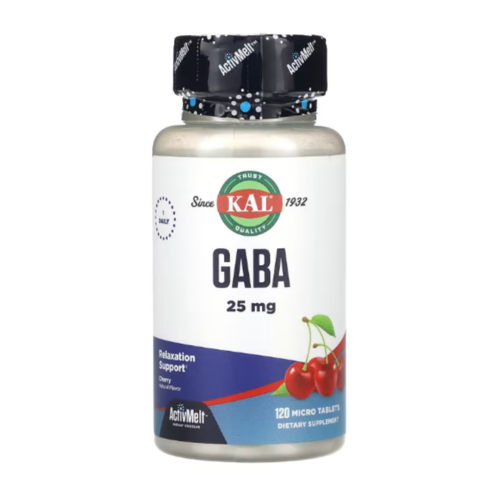 KAL KAL GABA 가바 체리 향 25mg 마이크로 120정 (4개월분) 녹여 먹는