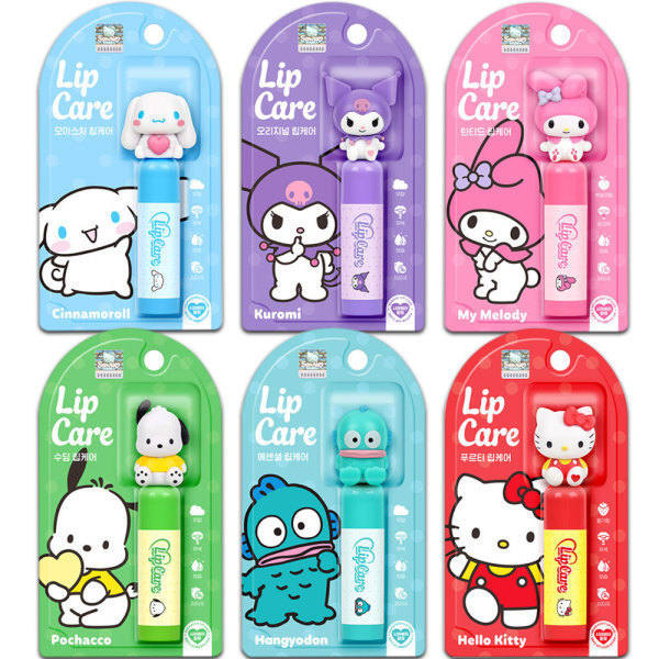 [오늘출발] 산리오 산리오 캐릭터즈 립케어 1개/시나모롤 쿠로미 마이멜로디 헬로키티 포차고 한교동 립큐어 립밤