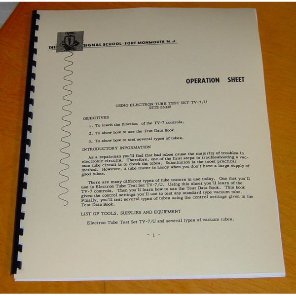 TV-7/U 튜브 테스터 검사기 TV7 / TV7D/U 리마스터된 군용 사용 방법 알아보기