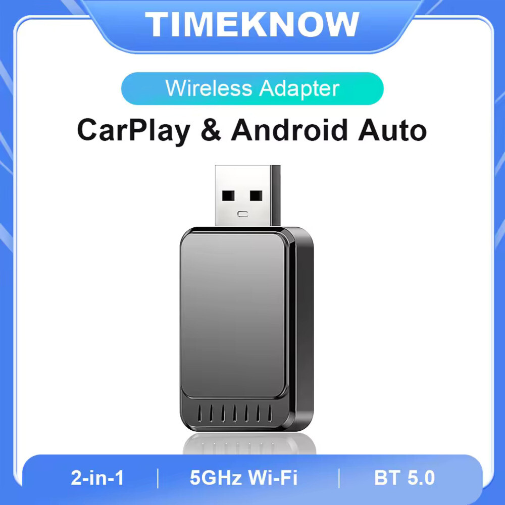 GEEKI 차량용 자동차 핸즈프리 카플레이 카팩 TIMEKNOW 무선 안드로이드 자동 어댑터 유선-무선 미니 Ai 박