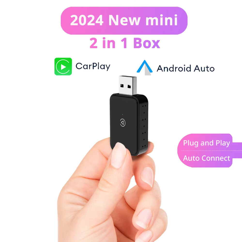 GEEKI 차량용 자동차 핸즈프리 카플레이 카팩 핫 미니 유선-무선 AI 박스 5G 와이파이 및 블루투스 5.0 안