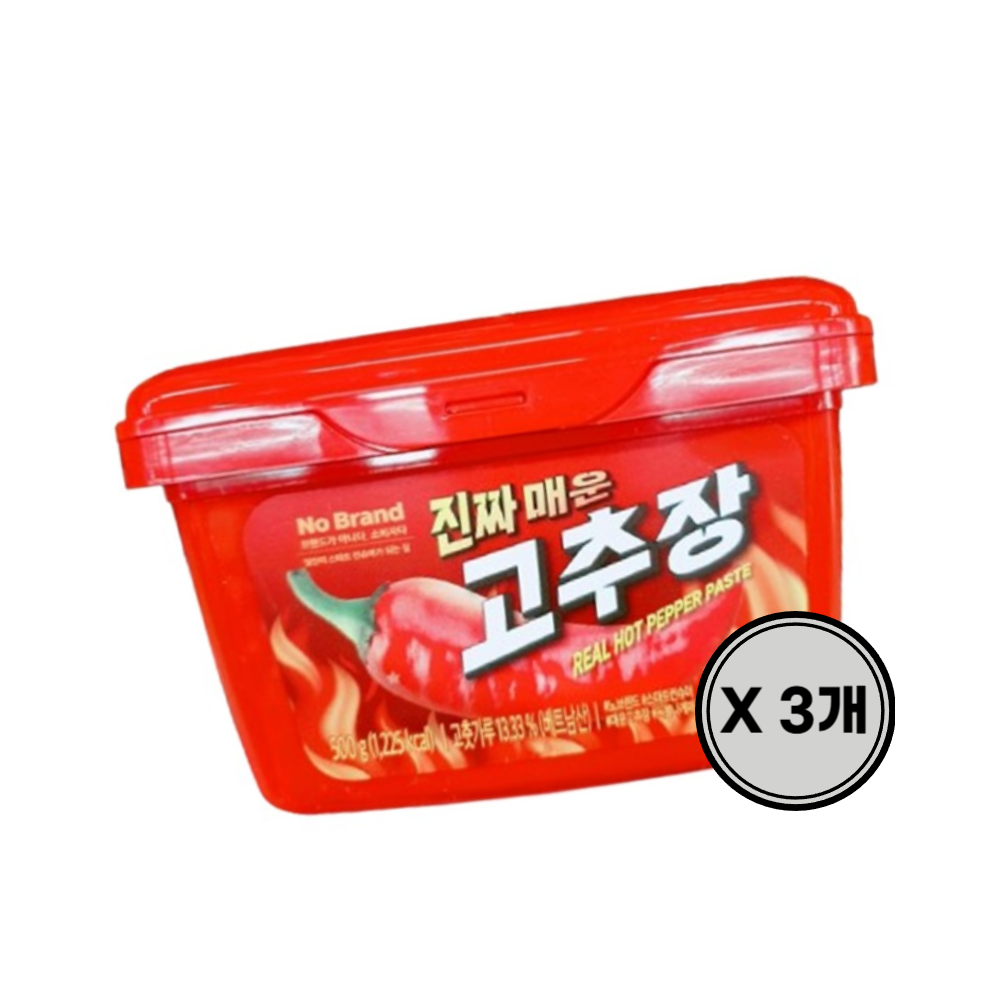 노브랜드 NoBrand 진짜 매운고추장 500g x 3개 베트남산 고춧가루함유