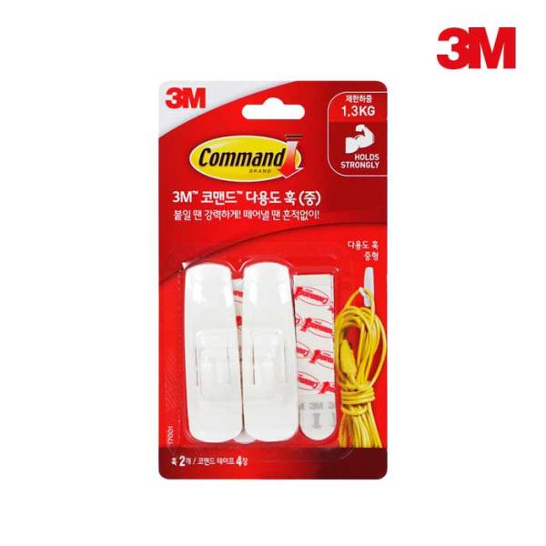 [한국쓰리엠]3M 3M 코맨드다용도훅 중 17001 걸이 후크