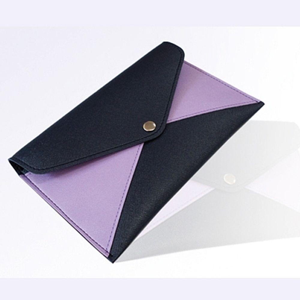 로얄 투톤 통장 파우치 네이비 R-1027/통장지갑/다용도지갑/예쁜통장지갑/통장보관/통장케이스/카드통장파