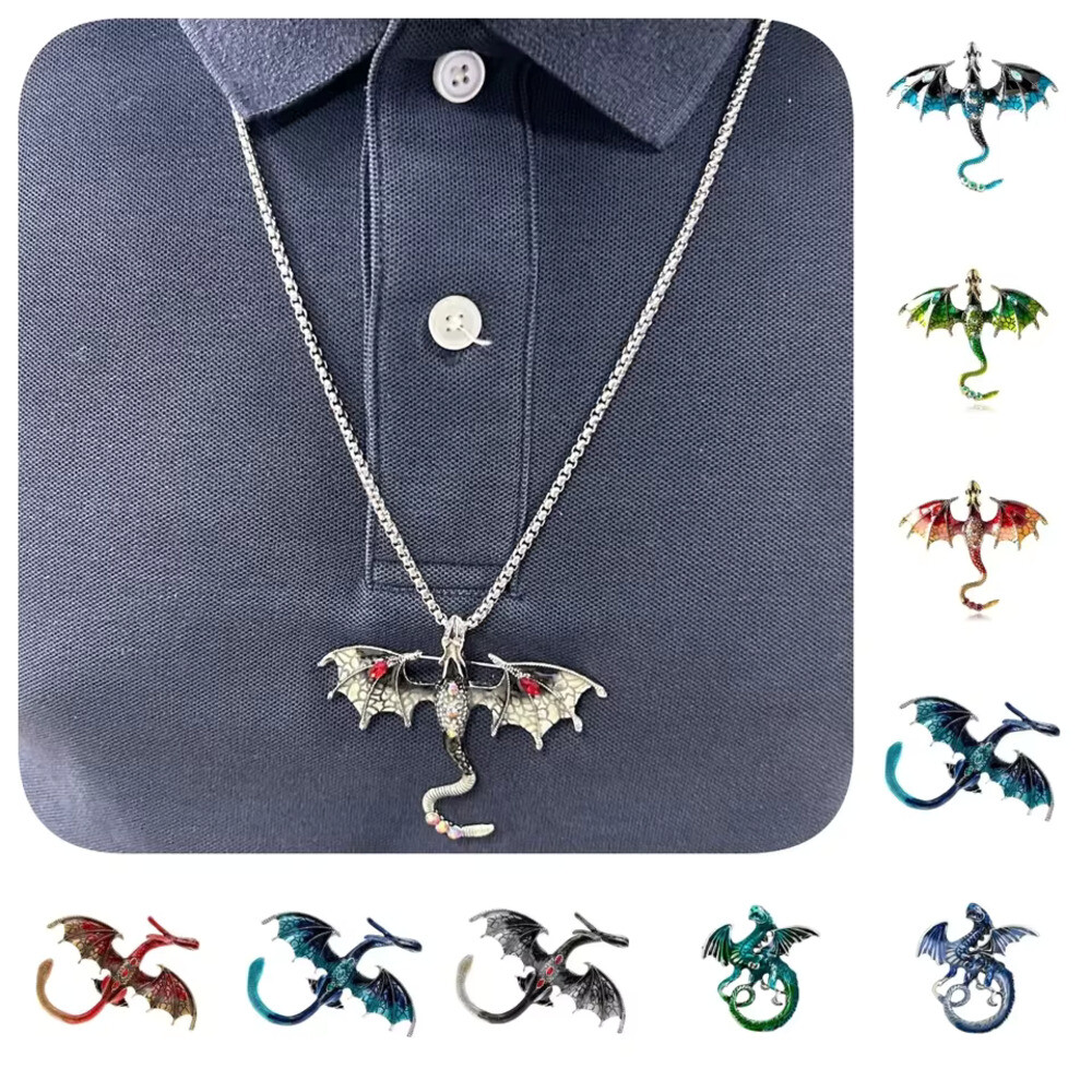 배치 만화 플라잉 드래곤 상감 크리스탈 금속 에나멜 브로치 의류 가방 남성 및 여성 핀 선물 인기 판매