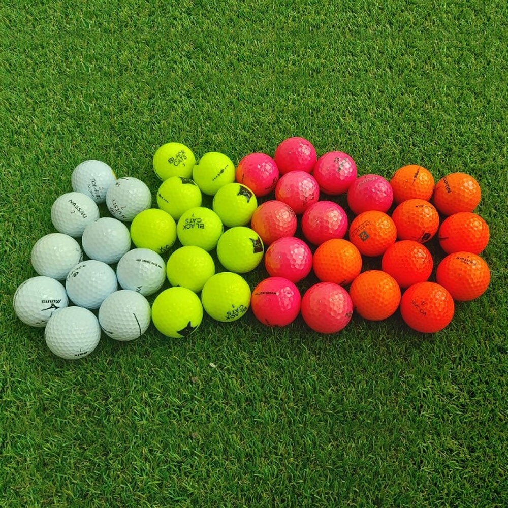 [중고] [중고]제이와이컴퍼니 2피스 골프공 실속형 로스트볼 비재생 칼라 골프볼