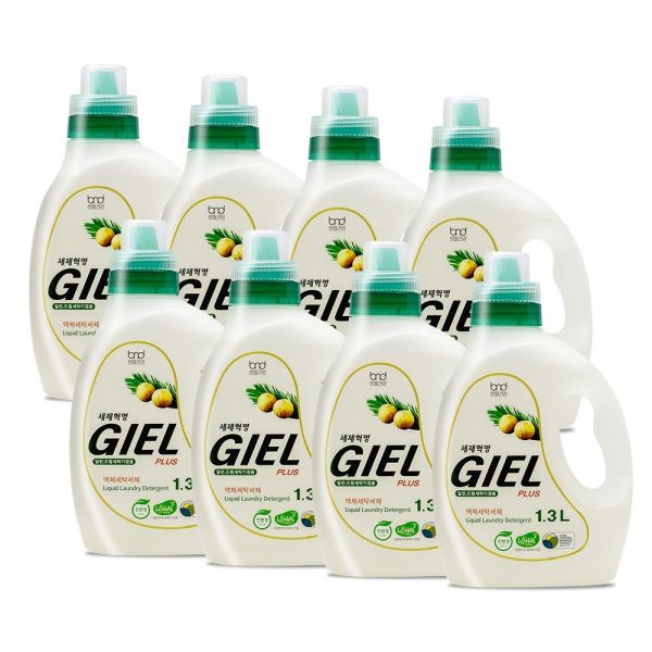 세제혁명 세제혁명 NEW GIEL PLUS 액체세제 1.3L 8통(투명)