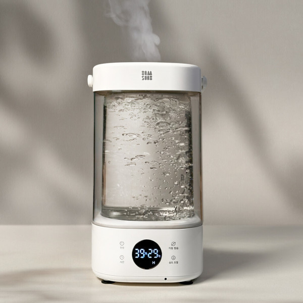 [포유컴퍼니][오늘출발] 감성전자 감성전자 신생아 가열식 물멍 가습기 스텐 대용량 실버화이트