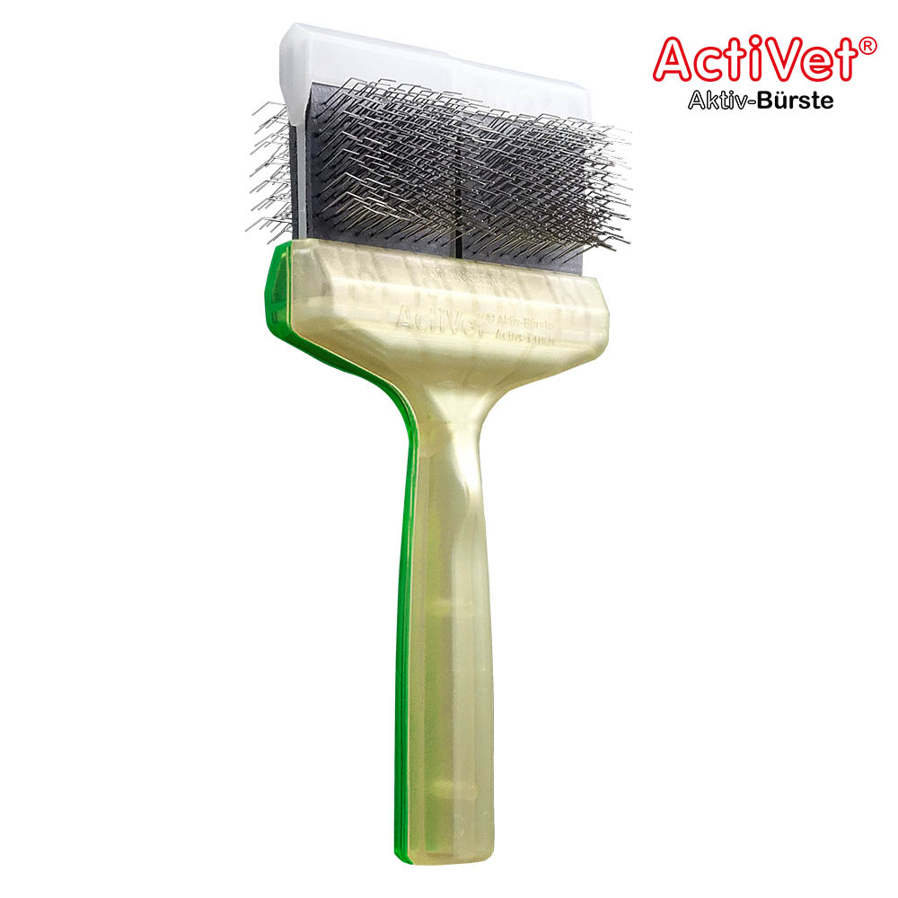Activet 액티벳 애완견용 엉킨털 브러쉬 그린/골드 더블 9cm