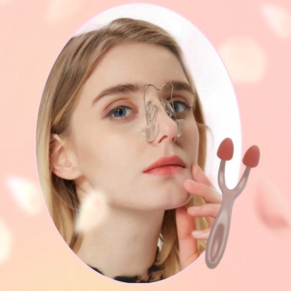 [오늘출발]오똑코 콧볼축소 콧대 높이기 세트 (집게+롤러) 복코 코 구멍 축소 콧등 마사지 지압 실리콘 셀프교정