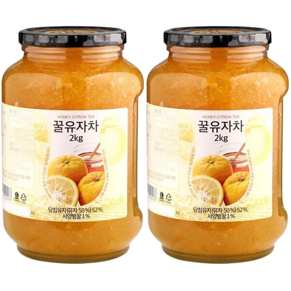 고려에프디 고려에프디 꿀 유자차 4Kg(2kg x 2병)