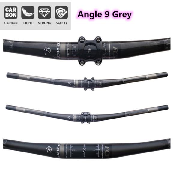 [오늘출발] FCFB FW 풀 탄소 섬유 MTB 자전거 핸들바 산악 4 업스윕 9 백스윕 무료 배송 31.8mm