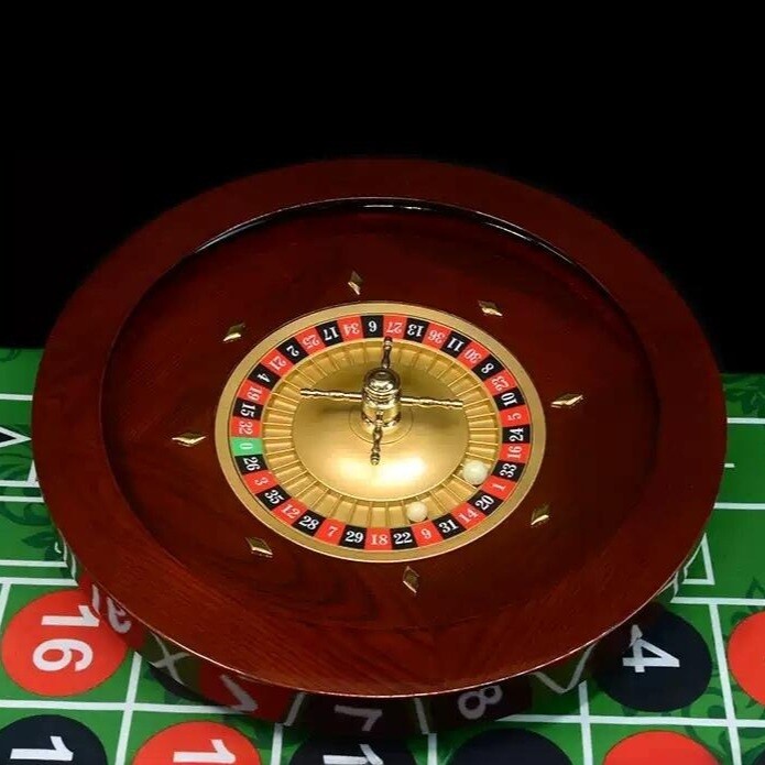 원목 러시안 룰렛 게임 18인치 45cm 룰렛 턴테이블 -45cm 미국식 더블 0