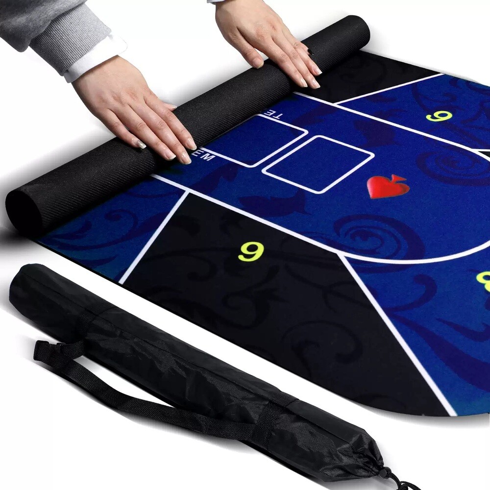 룰렛매트 보드게임 블랙잭 바카라 홀덤 테이블매트-식보 1.2X0.6m 고무매트