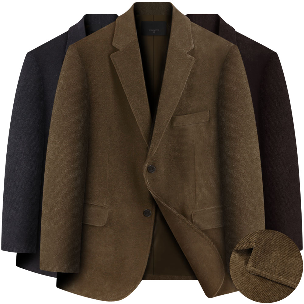 남성 골덴 자켓 고급 스판 블레이저 국내생산 남자 코듀로이 자켓 겨울 정장 마이 중년 콤비자켓 빅사이즈