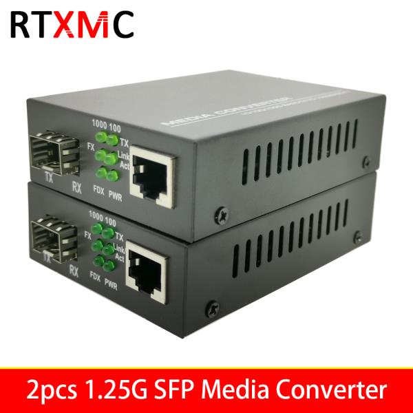[오늘출발] Sfp 광섬유 미디어 컨버터-rj45 기가 10/100/1000 m 이더넷 트랜시버 스위치