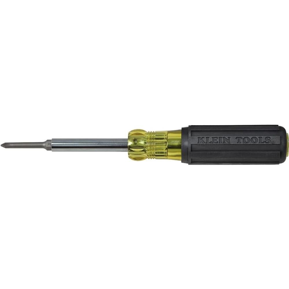 Klein Tools 32559 멀티 비트 스크루드라이버 / 너트 드라이버 십자형 및 슬롯형 비트가 포함된 확장 리치