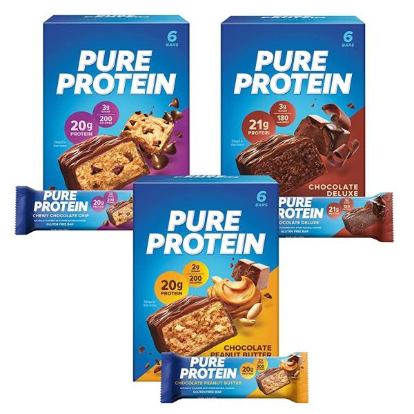 [해외] 초콜릿 미국직배송  Pure Protein 프로틴바 바라이어티 팩 18개입