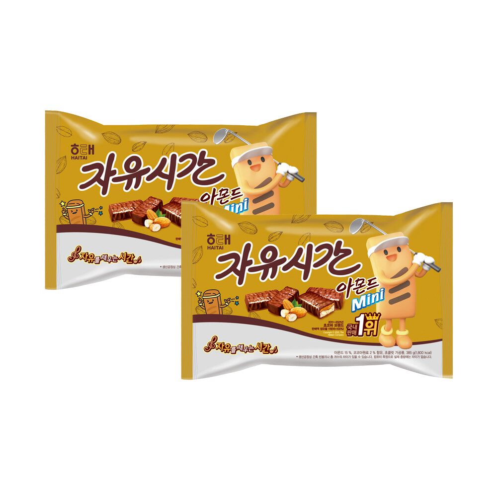 [오늘출발] 해태제과 미니자유시간 아몬드 385g x 2팩