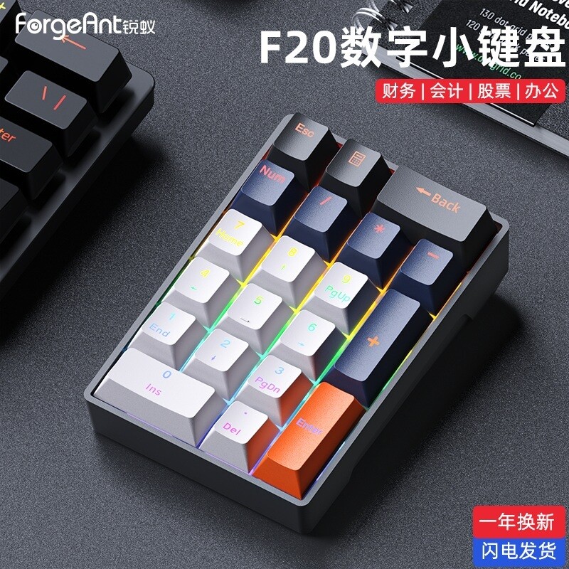 F20 키패드 기계식넘버패드 넘버패드 무선넘버패드 넘패드 넘버키패드 회계 텐키-J/적축