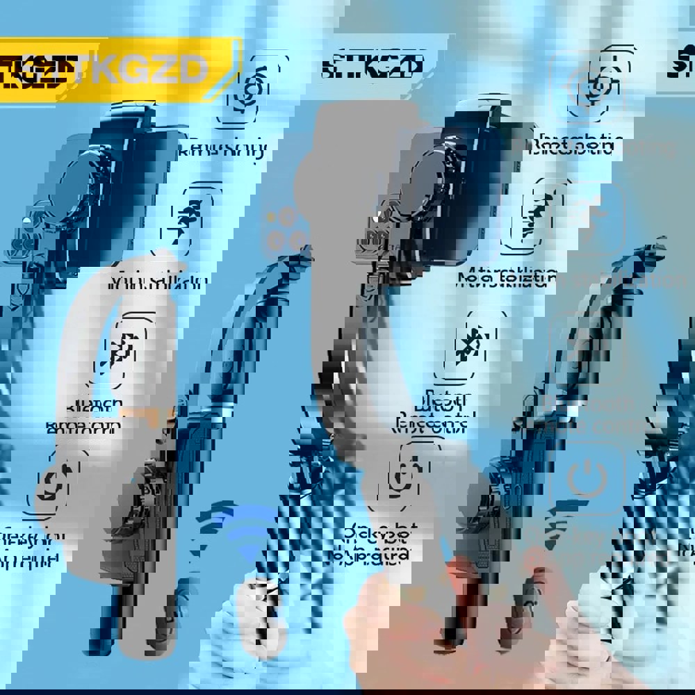 티아라G 짐벌 블루투스 스마트폰 핸드헬드 삼각대 Kameralar 스태빌라이저 셀카봉 방송 틱톡 라이브 액션