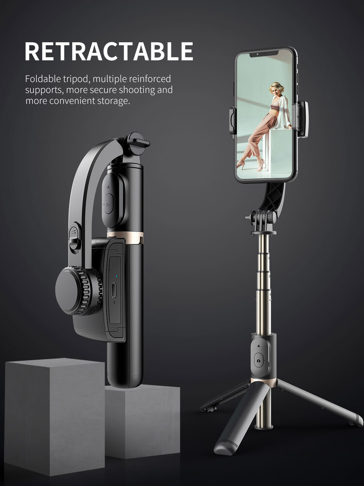 티아라G 비디오 모바일 안정기 라이브 수직 삼각대 짐벌 스마트폰 촬영 브래킷 스틱 1 블루투스 축 셀카